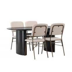 Spisebordssæt Isolde med stole Seda