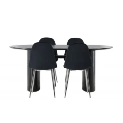 Spisebordssæt Isolde med stole Polar