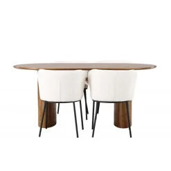 Spisebordssæt Isolde med stolene Edina