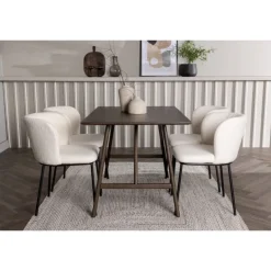 Spisebordssæt Kaseindon med Spisebordsstolene Edina