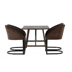 Spisebordssæt Kaseindon med Spisebordsstolene Evening - Mørkebrun
