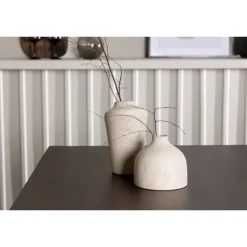 Spisebordssæt Kaseindon med Spisebordsstole Seda - Beige og Mørkebrun