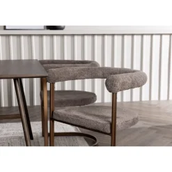 Spisebordssæt Kaseindon med Spisebordsstole Morning - Brun og - Mørkebrun