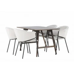 Spisebordssæt Kaseindon med Spisebordsstole Evelina