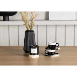 Spisebordssæt Leo med Spisebordsstolene Kenth - Sort og Natur