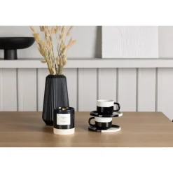 Spisebordssæt Leo med Spisebordsstole Zeno - Sort og Natur