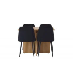 Spisebordssæt Leo med Spisebordsstole Night