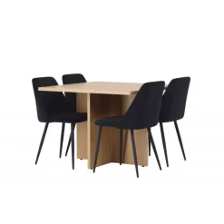 Spisebordssæt Leo med Spisebordsstole Night