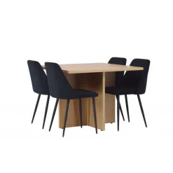 Spisebordssæt Leo med Spisebordsstole Night