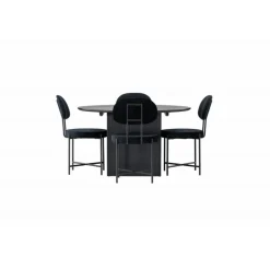 Spisebordssæt Matilda med stole Stella - Sort