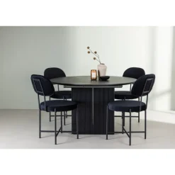 Spisebordssæt Matilda med stole Stella - Sort