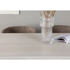 Spisebordssæt Olga med Spisebordsstole Modesto - Mørkegrå og Hvid