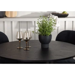 Spisebordssæt Olivia med stole Stella - Sort