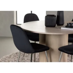 Spisebordssæt Olivia med stole Polar - Sort og Hvid
