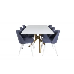 Spisebordssæt Piazza med Spisebordsstole i Velour