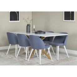 Spisebordssæt Piazza med Spisebordsstole i Velour