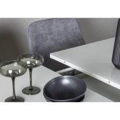 Spisebordssæt Pluto med Spisebordsstole Rosie - Grå og Hvid