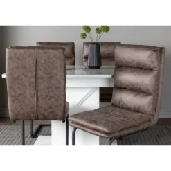 Spisebordssæt Pluto med Spisebordsstole Zizo - Brun og Hvid