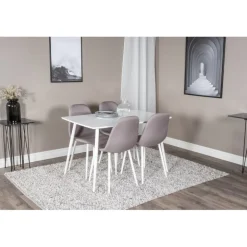 Spisebordssæt Polar med Spisebordsstole Polar