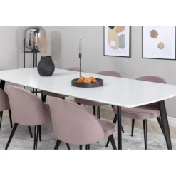 Spisebordssæt Polar med Spisebordsstole i fløjl