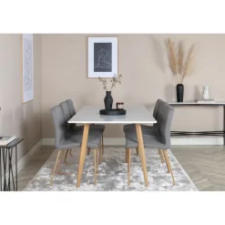 Spisebordssæt Polar med Spisebordsstole Mace