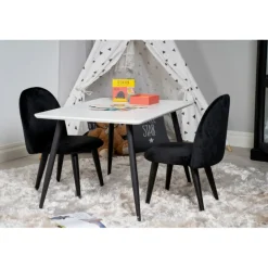 Spisebordssæt Polar spisebord 60 x 80 med 2 x Spisebordsstole i Velour