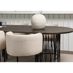 Spisebordssæt Sten med Simrishamn stole - Beige og Mocca