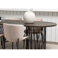 Spisebordssæt Stone med Modesto stole - Beige og Mocca