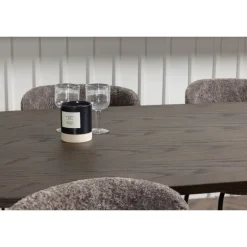 Spisebordssæt Stone med stole Modesto - Mørkegrå og Mocca