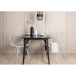 Spisebordssæt Tempe med Spisebordsstole Dyron - Sort og Gråbeige