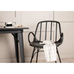 Spisebordssæt Tempe med Spisebordsstole Dyron - Sort