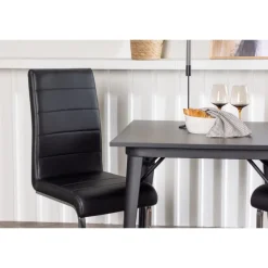 Spisebordssæt Tempe med Spisebordsstole Tempo - Sort