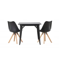 Spisebordssæt Tempe med Spisebordsstole Zeno - Sort