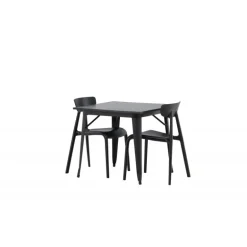 Spisebordssæt Tempe med Spisebordsstole Ursholmen - Sort