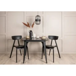 Spisebordssæt Tempe med Spisebordsstole Ursholmen - Sort