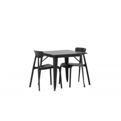 Spisebordssæt Tempe med Spisebordsstole Ursholmen - Sort
