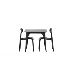 Spisebordssæt Tempe med Spisebordsstole Ursholmen - Sort