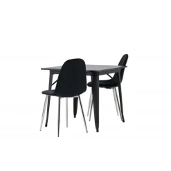 Spisebordssæt Tempe med Spisebordsstole Polar - Sort