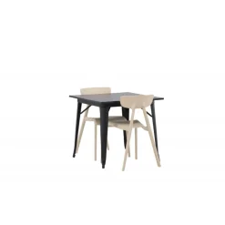 Spisebordssæt Tempe med Spisebordsstole Ursholmen - Beige og Sort