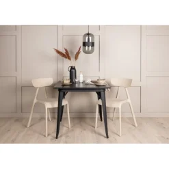 Spisebordssæt Tempe med Spisebordsstole Ursholmen - Beige og Sort