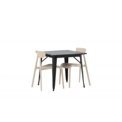 Spisebordssæt Tempe med Spisebordsstole Ursholmen - Beige og Sort