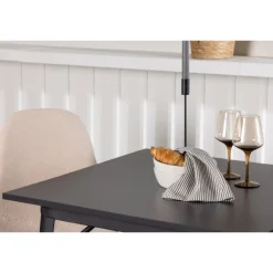 Spisebordssæt Tempe med Spisebordsstole Polar - Beige og Sort