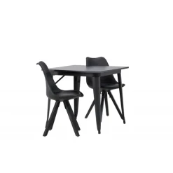 Spisebordssæt Tempe med Spisebordsstole Zeno - Sort
