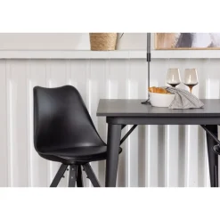 Spisebordssæt Tempe med Spisebordsstole Zeno - Sort