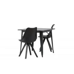 Spisebordssæt Tempe med Spisebordsstole Zeno - Sort
