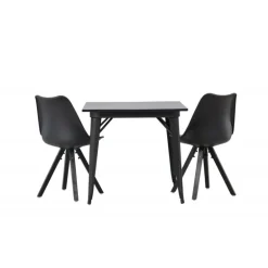 Spisebordssæt Tempe med Spisebordsstole Zeno - Sort