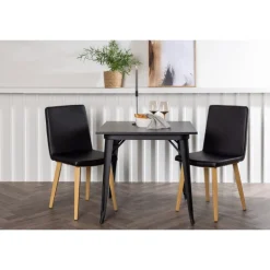 Spisebordssæt Tempe med Spisebordsstole Today - Sort