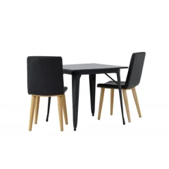 Spisebordssæt Tempe med Spisebordsstole Today - Sort
