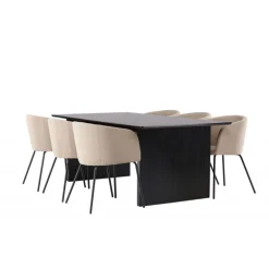 Spisebordssæt Vail med Berit Spisebordsstole