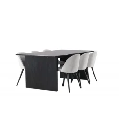 Spisebordssæt Vail med Spisebordsstole i fløjl